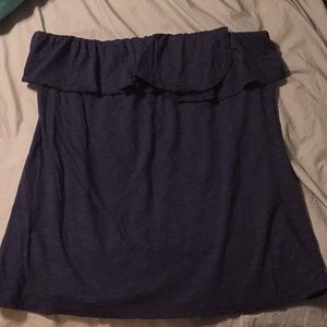 Crown & ivy strapless top navy